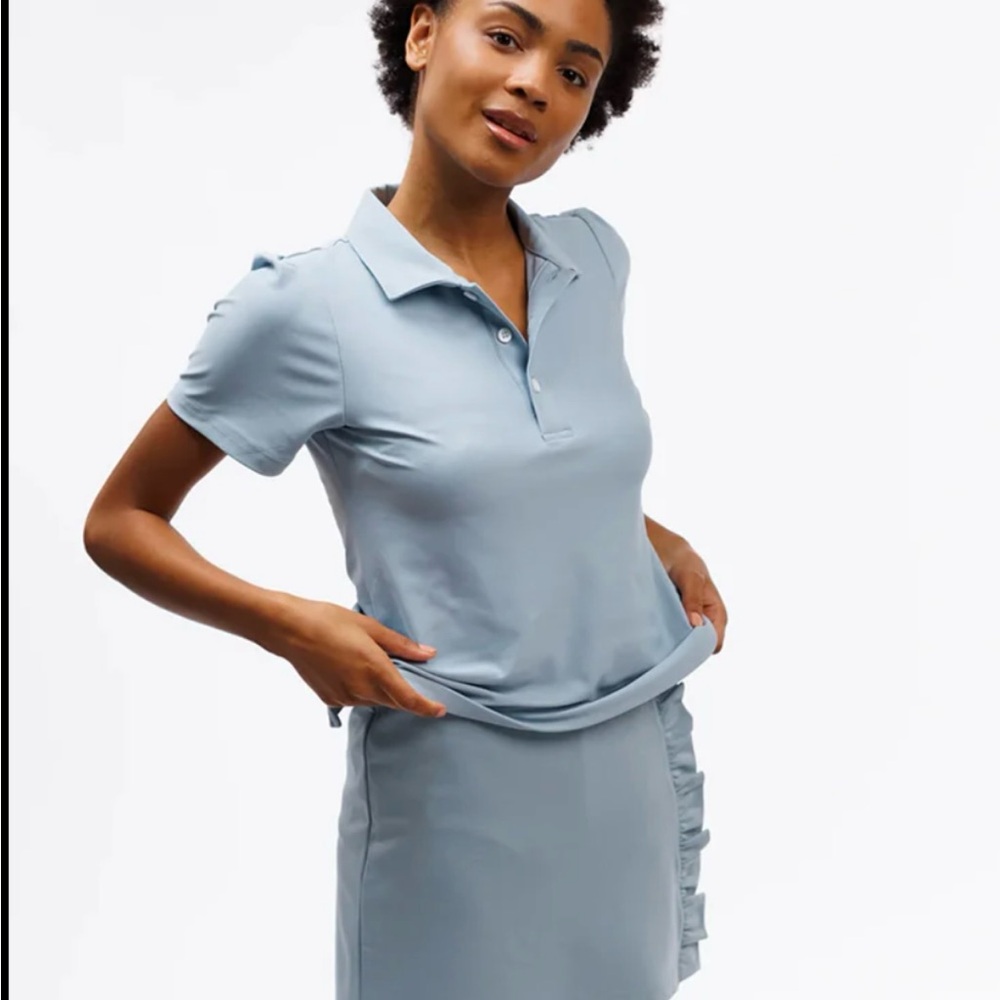 Smith & Quinn Women’s Reagan Polo Dusty Blue size XS